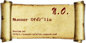 Nusser Ofélia névjegykártya